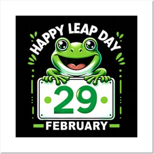 February 29th Leap Day Frog Funny Matching Leap Year 2024 Posters and Art